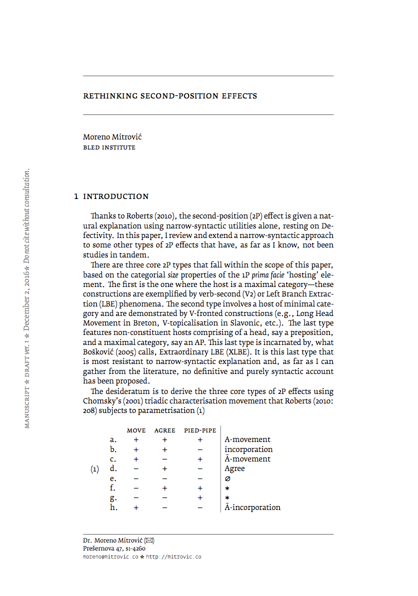 Rethinking second-position effects